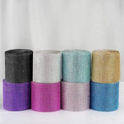 4.5" x 10 yards Diamond Bling Trim Roll of Ribbon