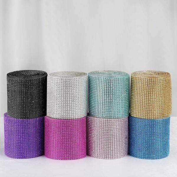 4.5" x 10 yards Diamond Bling Trim Roll of Ribbon