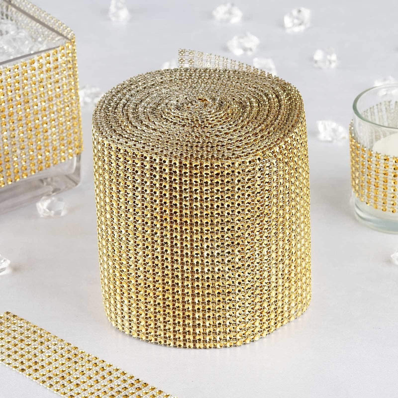 4.5" x 10 yards Diamond Bling Trim Roll of Ribbon