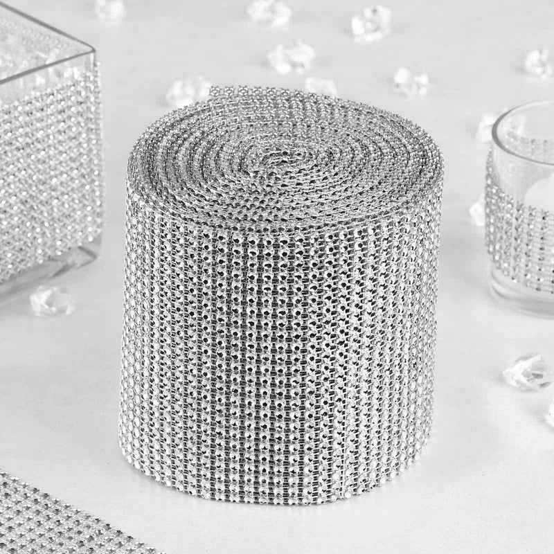 4.5" x 10 yards Diamond Bling Trim Roll of Ribbon