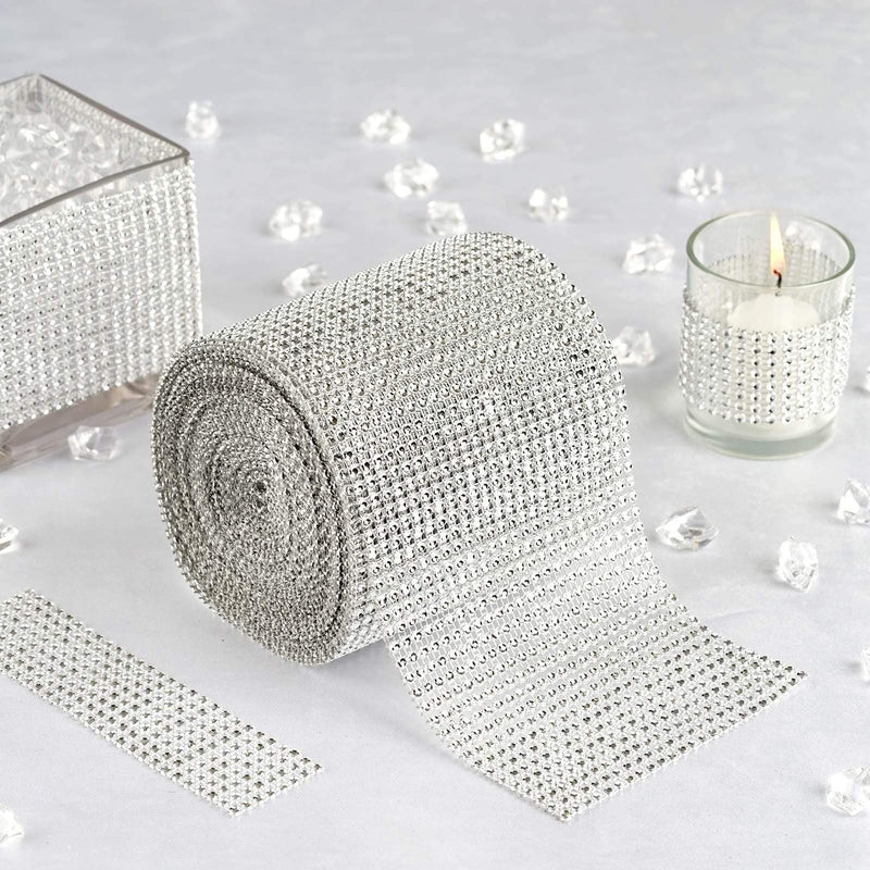 4.5" x 10 yards Diamond Bling Trim Roll of Ribbon