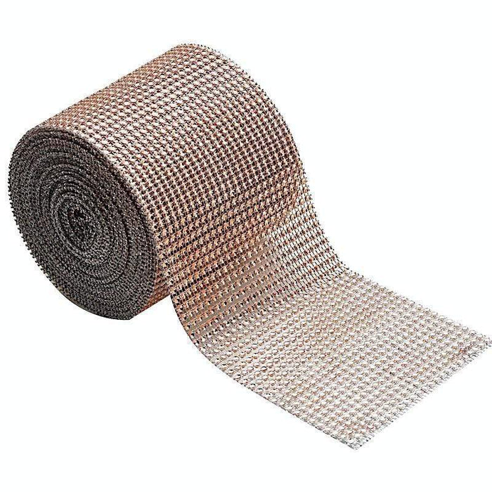 4.5" x 10 yards Diamond Bling Trim Roll of Ribbon