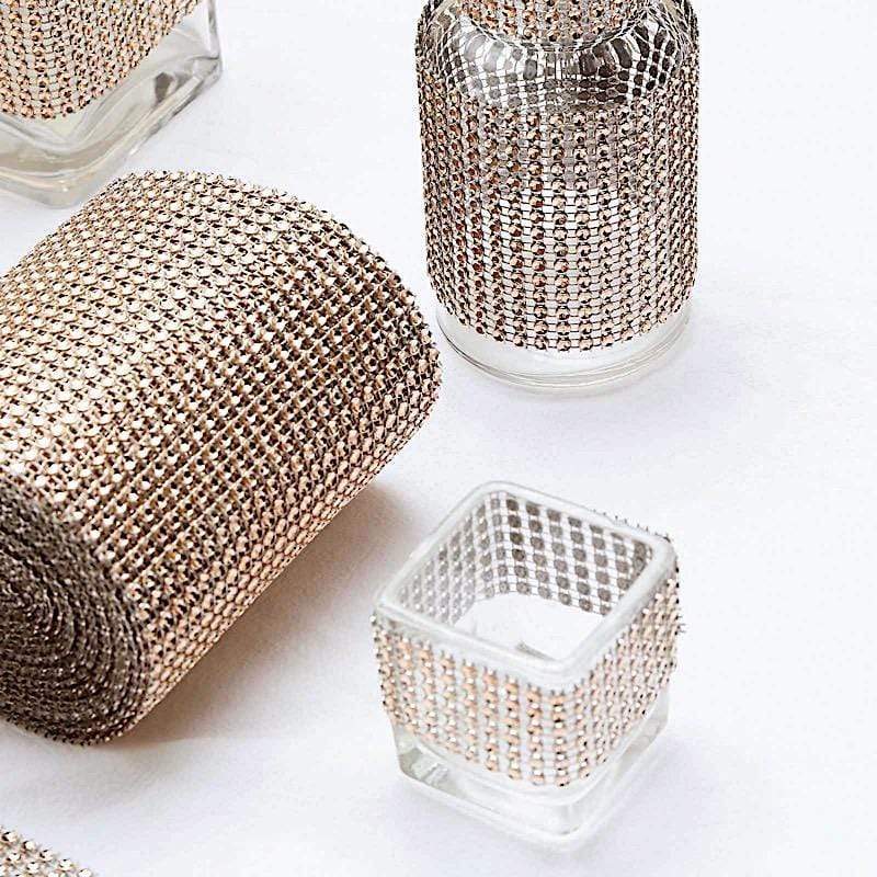 4.5" x 10 yards Diamond Bling Trim Roll of Ribbon