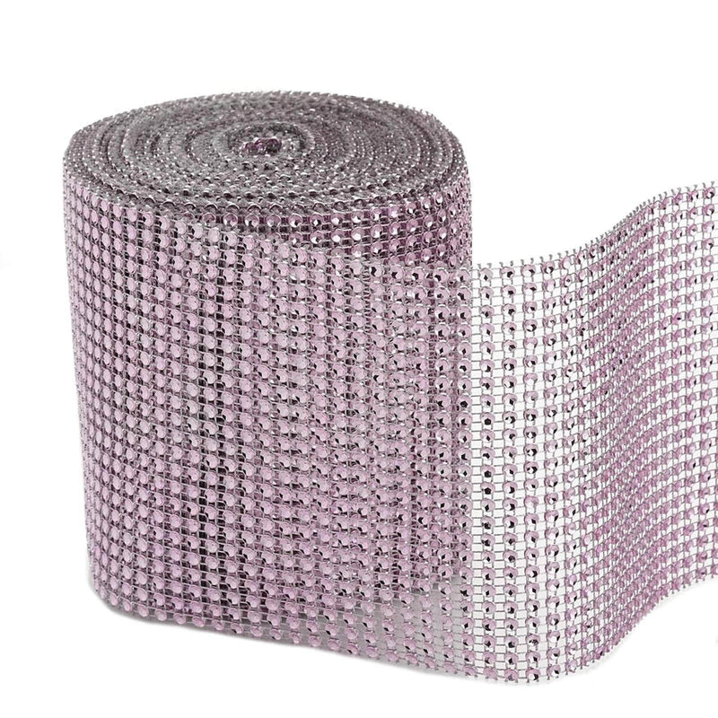 4.5" x 10 yards Diamond Bling Trim Roll of Ribbon DIA_GINA_PINK
