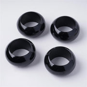 4 Acrylic Napkin Rings Set Wedding Dinner Party Gift NAP_RING_BLK