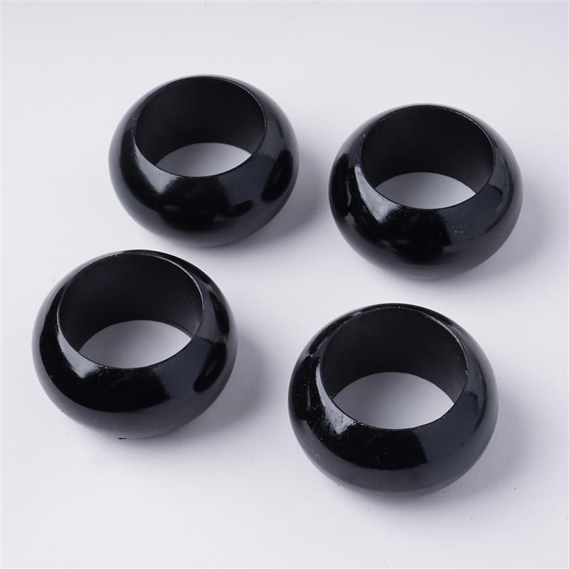 4 Acrylic Napkin Rings Set Wedding Dinner Party Gift NAP_RING_BLK