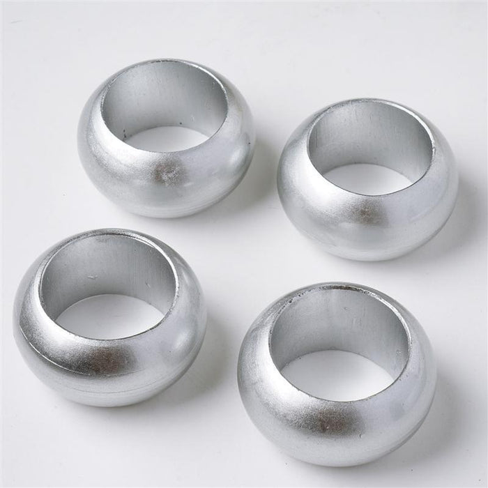 4 Acrylic Napkin Rings Set Wedding Dinner Party Gift NAP_RING_SILV
