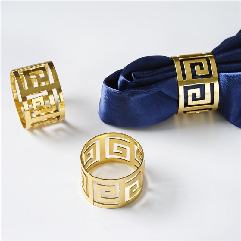 4 Aluminum Napkin Rings Set Wedding Dinner Party Gift