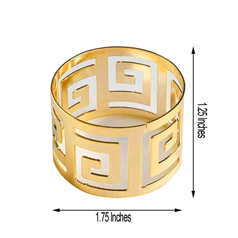 4 Aluminum Napkin Rings Set Wedding Dinner Party Gift