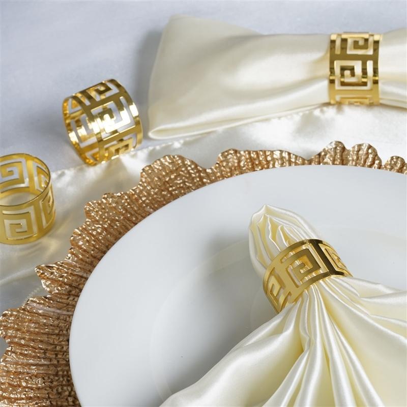 4 Aluminum Napkin Rings Set Wedding Dinner Party Gift NAP_RING01_009