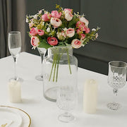 4 Bouquets 12" Silk Mini Ranunculus Artificial Flowers