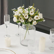 4 Bouquets 12" Silk Mini Ranunculus Artificial Flowers