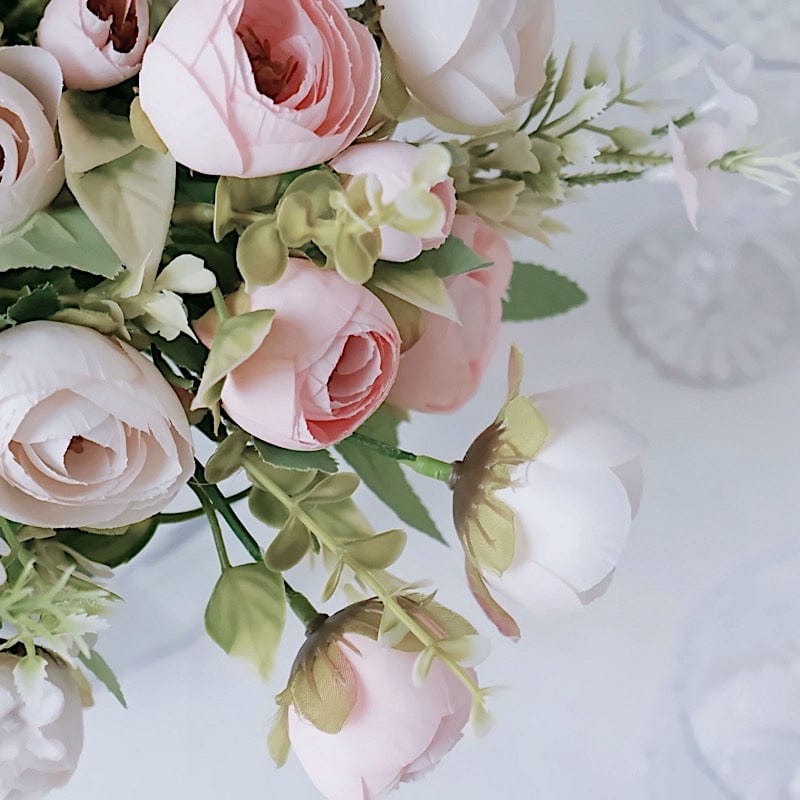 4 Bouquets 12" Silk Mini Ranunculus Artificial Flowers