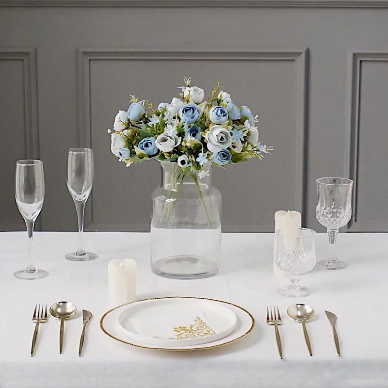 4 Bouquets 12" Silk Mini Ranunculus Artificial Flowers