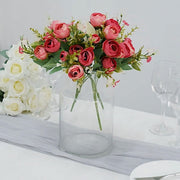 4 Bouquets 12" Silk Mini Ranunculus Artificial Flowers