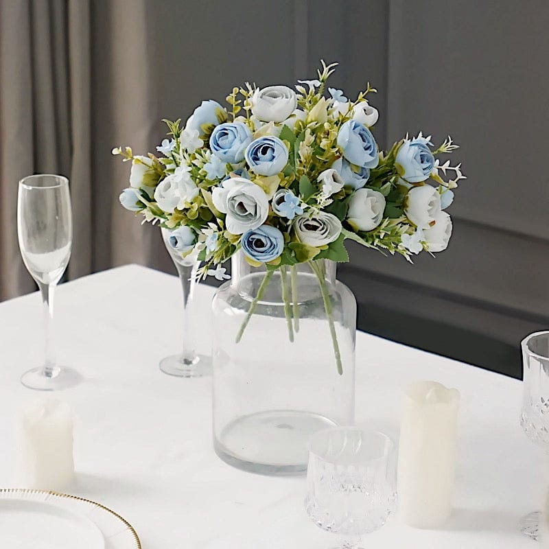 4 Bouquets 12" Silk Mini Ranunculus Artificial Flowers