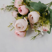 4 Bouquets 12" Silk Mini Ranunculus Artificial Flowers