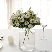 4 Bouquets 12" Silk Mini Ranunculus Artificial Flowers