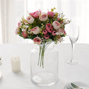 4 Bouquets 12" Silk Mini Ranunculus Artificial Flowers