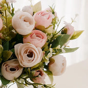 4 Bouquets 12" Silk Mini Ranunculus Artificial Flowers