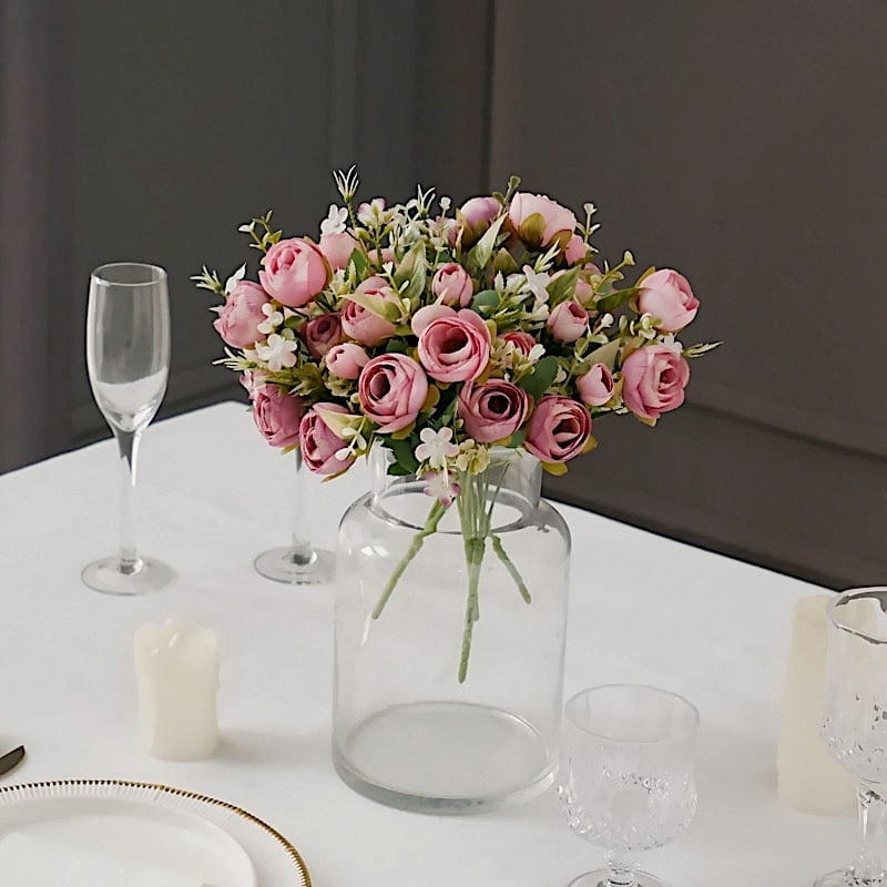 4 Bouquets 12" Silk Mini Ranunculus Artificial Flowers