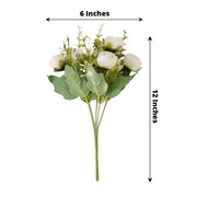 4 Bouquets 12" Silk Mini Ranunculus Artificial Flowers