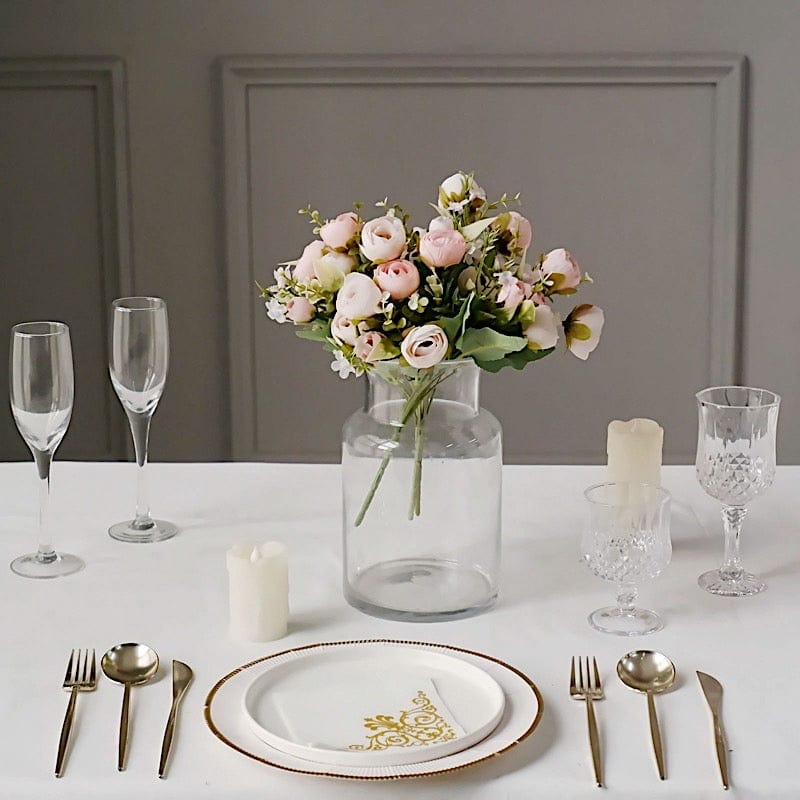 4 Bouquets 12" Silk Mini Ranunculus Artificial Flowers