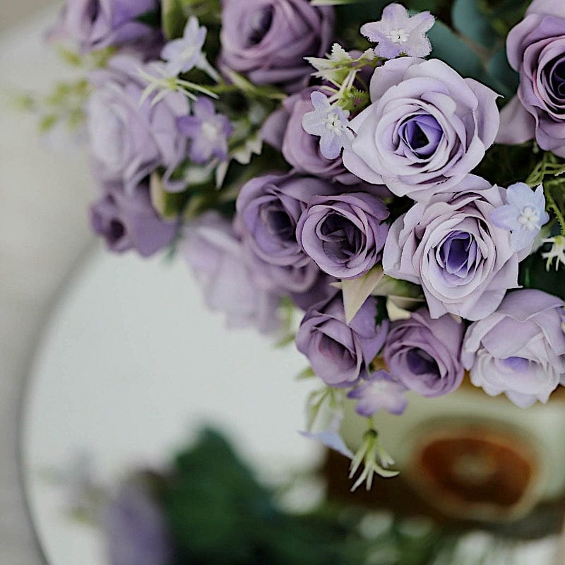 4 Bushes 12" Silk Roses Artificial Flowers Bouquets