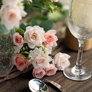 4 Bushes 12" Silk Roses Artificial Flowers Bouquets