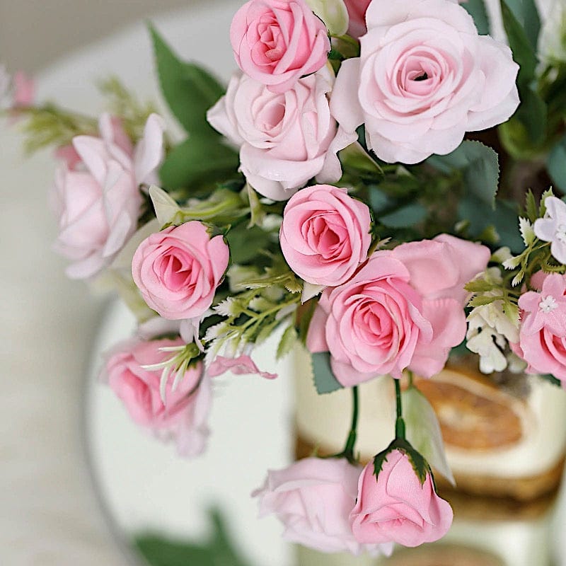 4 Bushes 12" Silk Roses Artificial Flowers Bouquets