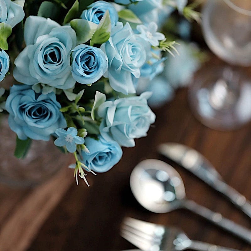 4 Bushes 12" Silk Roses Artificial Flowers Bouquets