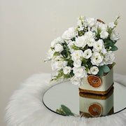 4 Bushes 12" Silk Roses Artificial Flowers Bouquets