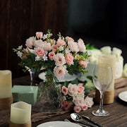 4 Bushes 12" Silk Roses Artificial Flowers Bouquets