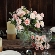 4 Bushes 12" Silk Roses Artificial Flowers Bouquets