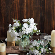 4 Bushes 12" Silk Roses Artificial Flowers Bouquets