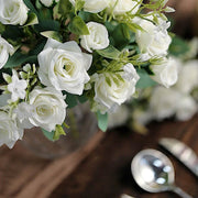 4 Bushes 12" Silk Roses Artificial Flowers Bouquets