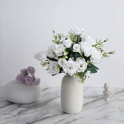 4 Bushes 12" Silk Roses Artificial Flowers Bouquets