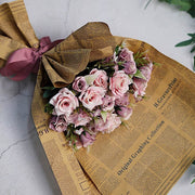 4 Bushes 12" Silk Roses Artificial Flowers Bouquets