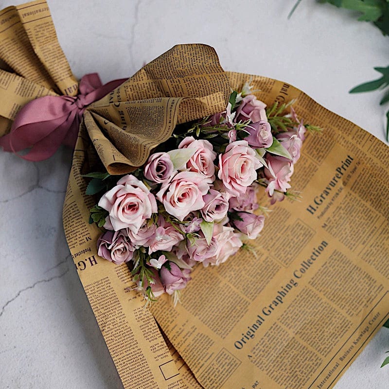 4 Bushes 12" Silk Roses Artificial Flowers Bouquets