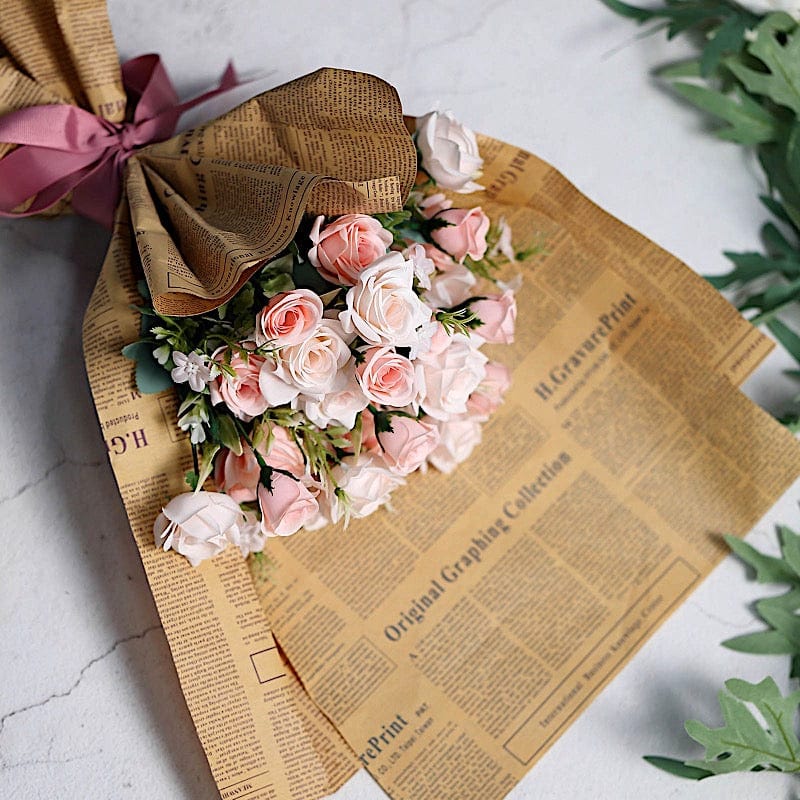 4 Bushes 12" Silk Roses Artificial Flowers Bouquets