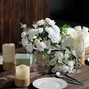 4 Bushes 12" Silk Roses Artificial Flowers Bouquets