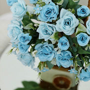 4 Bushes 12" Silk Roses Artificial Flowers Bouquets