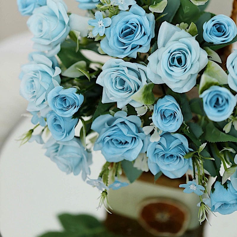 4 Bushes 12" Silk Roses Artificial Flowers Bouquets