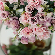 4 Bushes 12" Silk Roses Artificial Flowers Bouquets