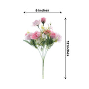 4 Bushes 12" Silk Roses Artificial Flowers Bouquets
