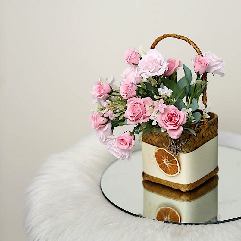 4 Bushes 12" Silk Roses Artificial Flowers Bouquets