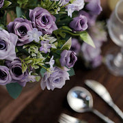 4 Bushes 12" Silk Roses Artificial Flowers Bouquets