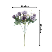 4 Bushes 12" Silk Roses Artificial Flowers Bouquets