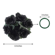 4 Candle Rings with Silk Roses Centerpieces