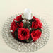 4 Candle Rings with Silk Roses Centerpieces
